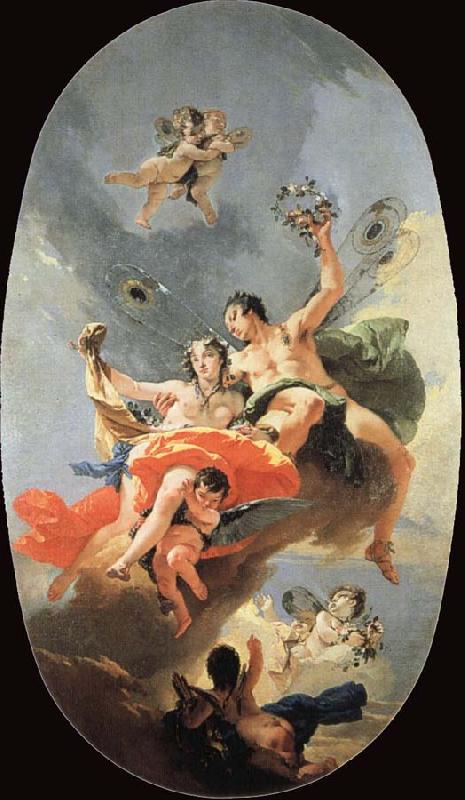 Giovanni Battista Tiepolo Triumph of ephy and Flora France oil painting art